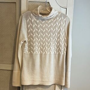 Kinross Cashmere Mockneck Cashmere Sweater Medium